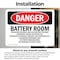 Signmission Battery Room Authorized Personnel Only Danger Sign, Vinyl Decal, 10in W x 7in L, 2PK OS-2PACK-DS-D-710-L-1843 - alternate 6